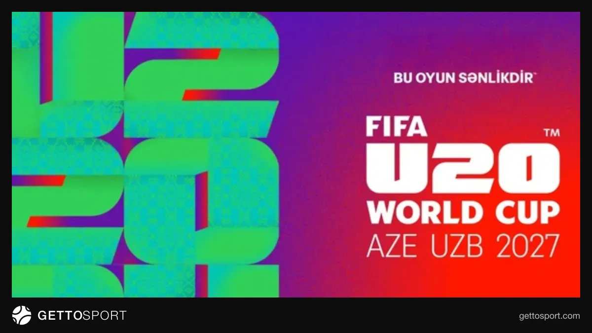 FIFA U-20 2027 rəsmi emblemi və təqdimat mərasimindən görüntü