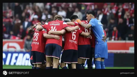 Lille formasıyla Nathan Ngoy ve Alexsandro yakın plan