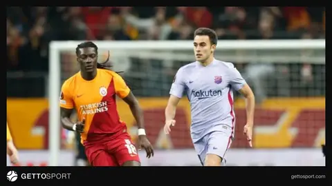Galatasaray ve Barcelona oyuncuları maç öncesi ısınmada