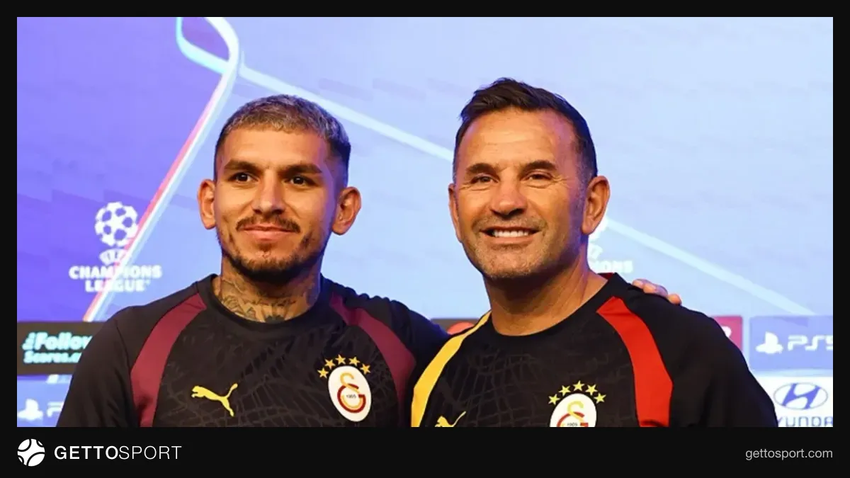 Okan Buruk ve Lucas Torreira basın toplantısında konuşuyor