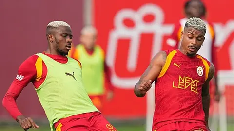 Galatasaray antrenmanından bir kare