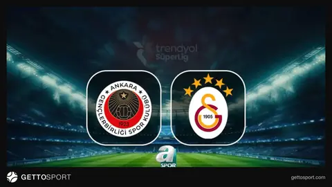 Galatasaray oyuncuları maç öncesi ısınırken stadyum görüntüsü
