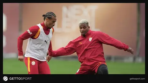 Galatasaray futbolcuları Kemerburgaz Metin Oktay Tesisleri'nde antrenmanda