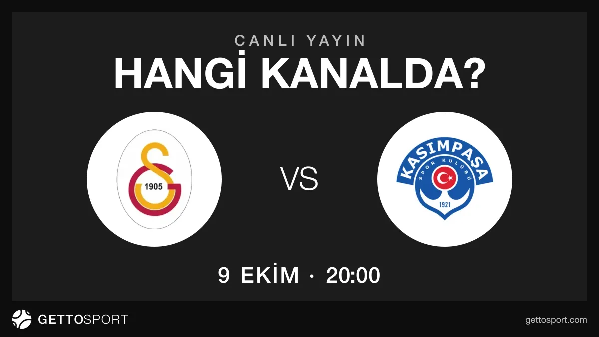 Galatasaray - Kasımpaşa maçının yayın kanalları