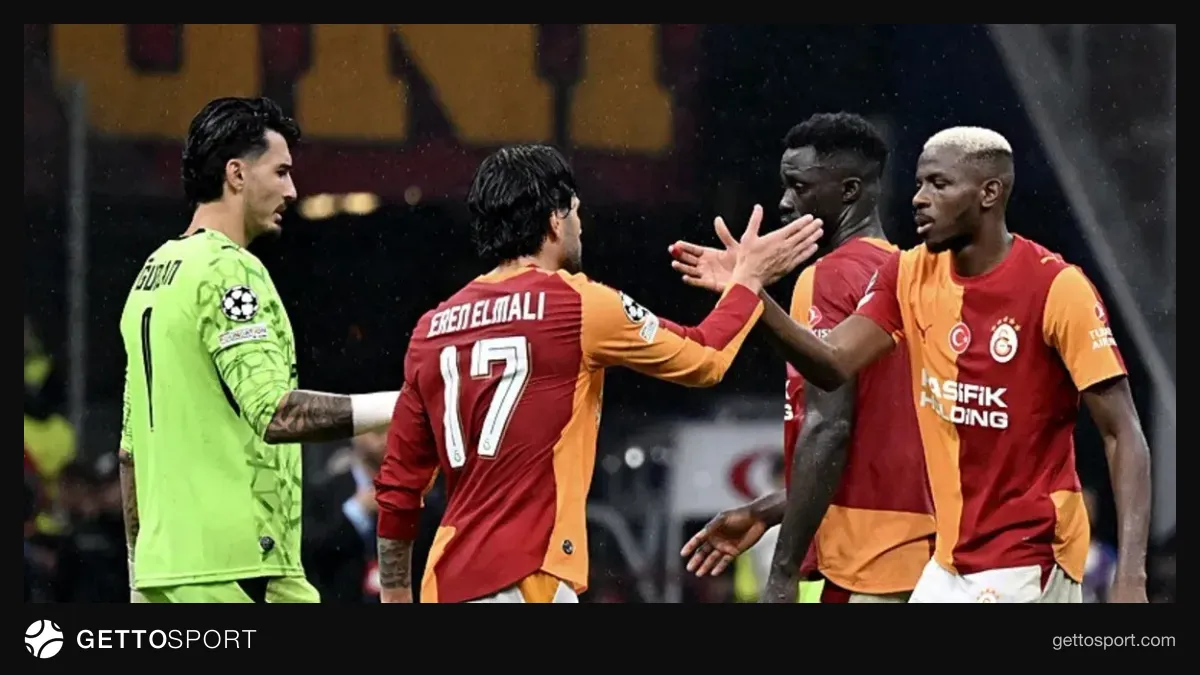 Galatasaray oyuncuları Lille deplasmanına giderken stadyum fotoğrafı