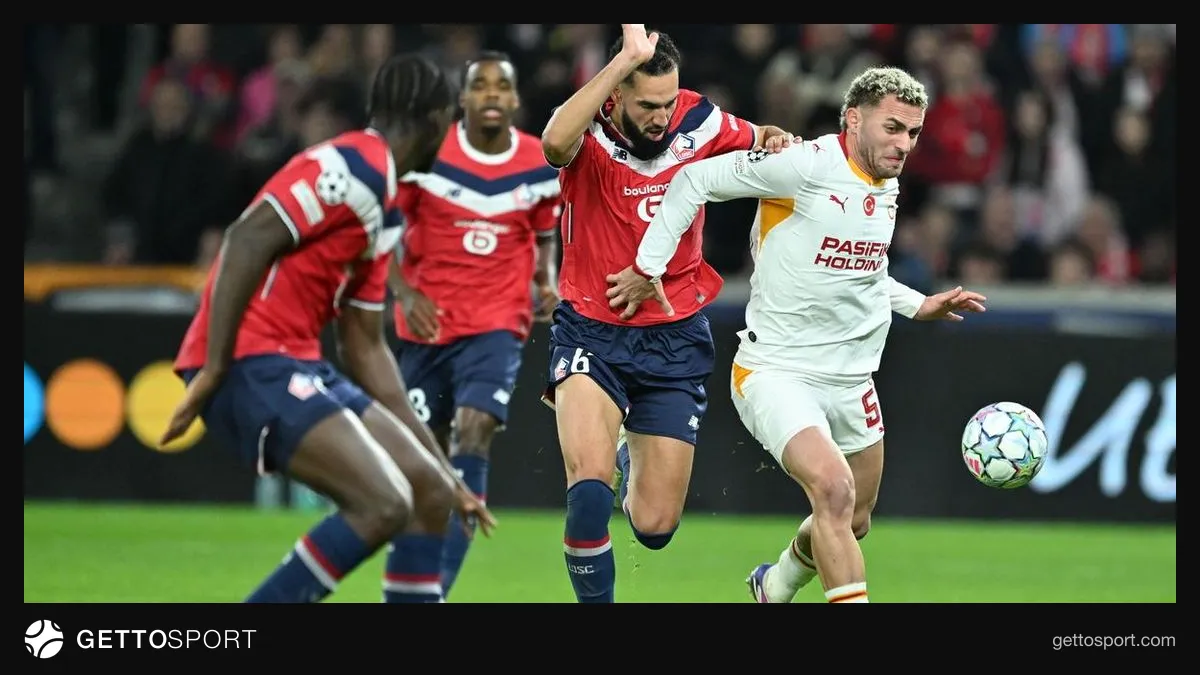 Pierre-Mauroy Stadı'nda Galatasaray formasıyla gol sevinci yaşayan Victor Osimhen