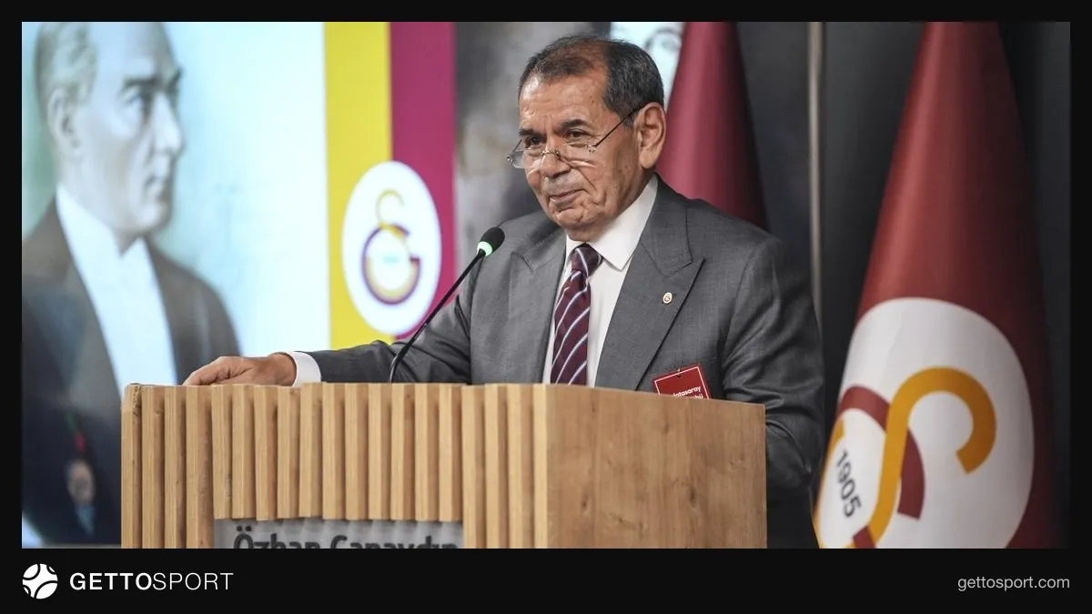 Galatasaray logosu ve yönetim toplantısı görseli
