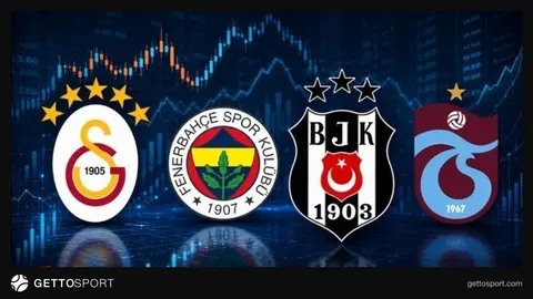 Dört büyük kulübün logoları ve mali rapor belgeleri