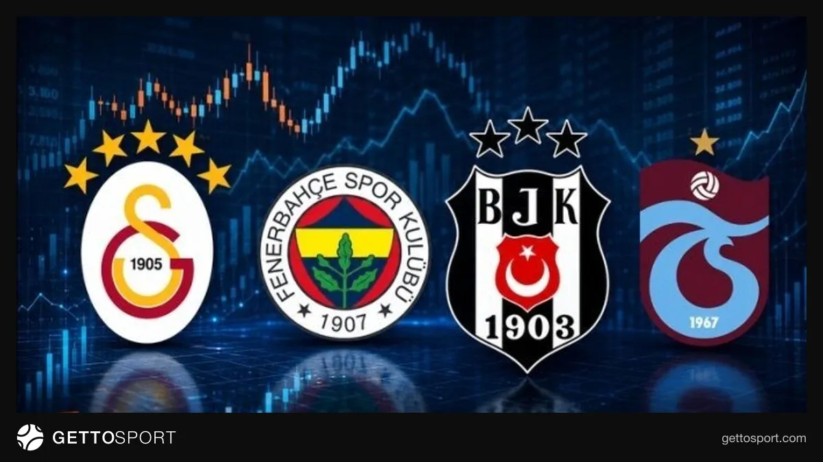Dört büyük kulübün logoları ve mali rapor belgeleri