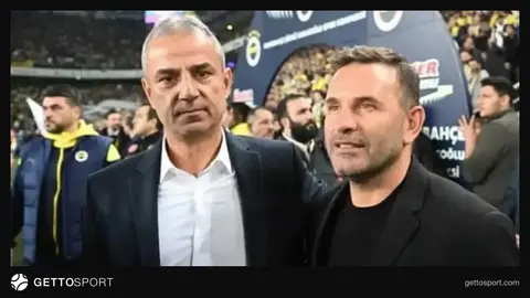 Stadyum önünde Galatasaray ve Fenerbahçe formalarıyla dolu tribünler