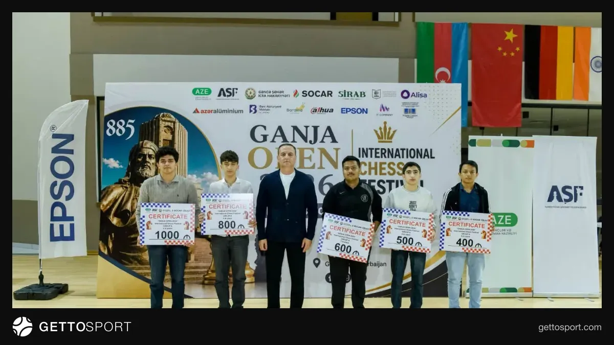 Gəncə şəhərində Ganja Open 2026 şahmat festivalının bağlanış mərasimi və qaliblərin təltifi