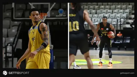 Gəncə BK basketbolçuları və baş məşqçi matçdan sonra