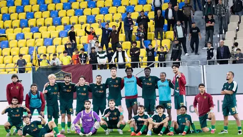 Gəncəbasar futbol komandası məşqdə və ya oyunda