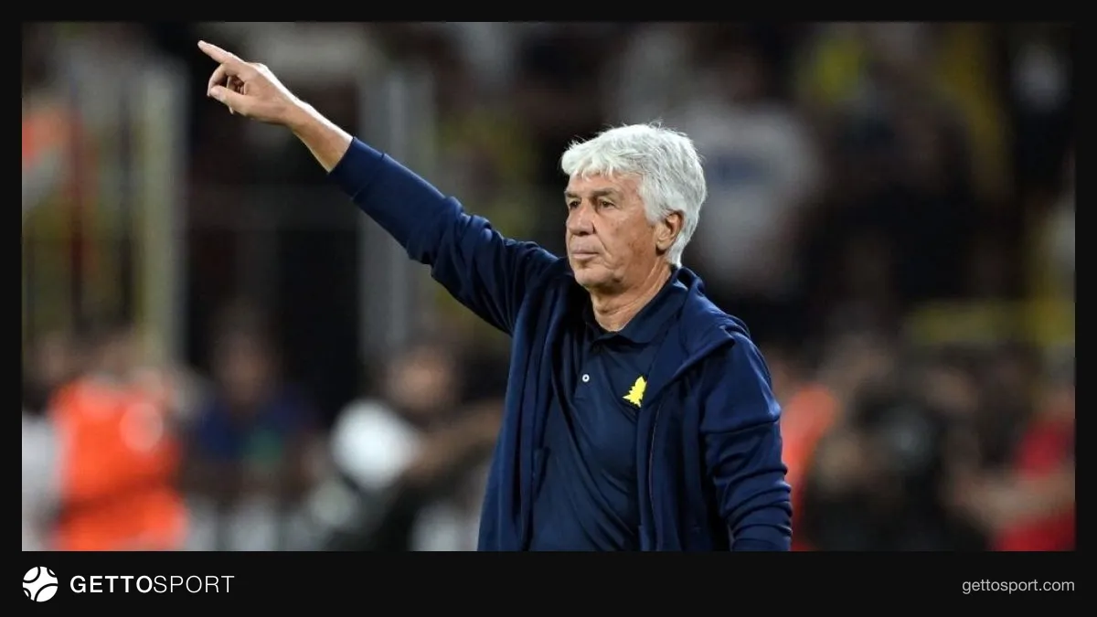 Gian Piero Gasperini maç sonrası röportaj verirken
