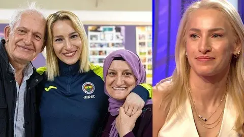 Gizem Örge televizyon programında konuşurken