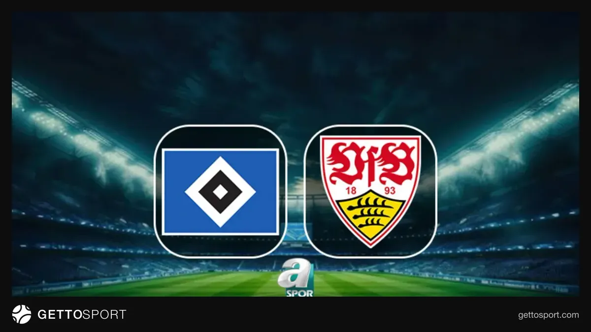 Hamburg forması giymiş futbolcuların maç anı veya Hamburg-Stuttgart maç afişi