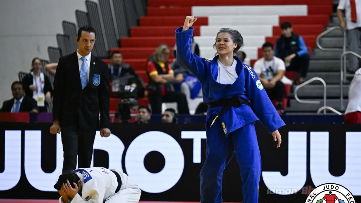 Hanna Zaytseva cüdo yarışında Azərbaycan millisinin forması ilə