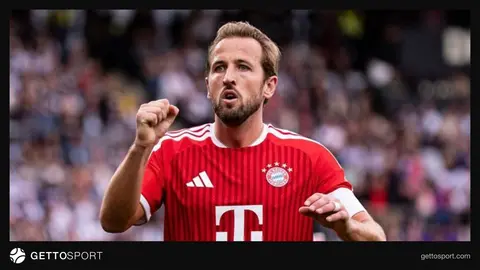 Harri Keyn Bayern Münhen forması ilə qol sevincində