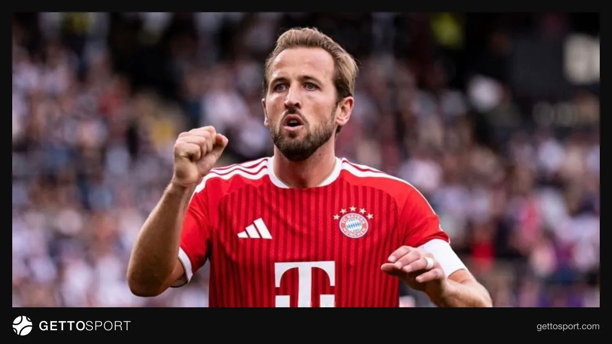 Harri Keyn Bayern Münhen forması ilə qol sevincində