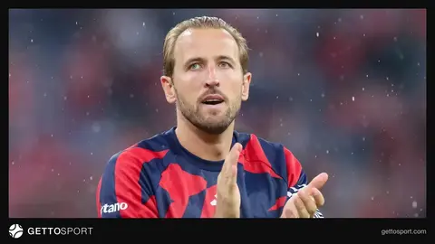 Harri Keyn Bayern München forması ilə müsahibədə saha şəkli