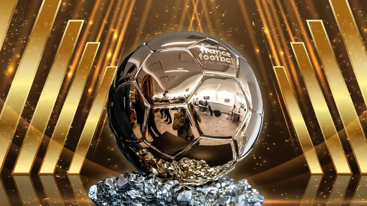 Harri Keyn məzmunlu futbol və Ballon d'Or mükafatının simvolik görüntüsü
