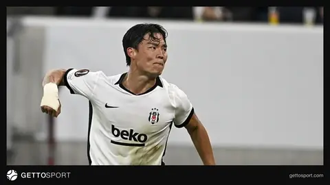 Hyeon-Gyu Oh gol sevincini yaşarken, Beşiktaş formasıyla maç anı