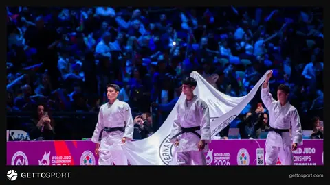Milli Gimnastika Arenasında IJF bayrağının təhvil-təslim mərasimi