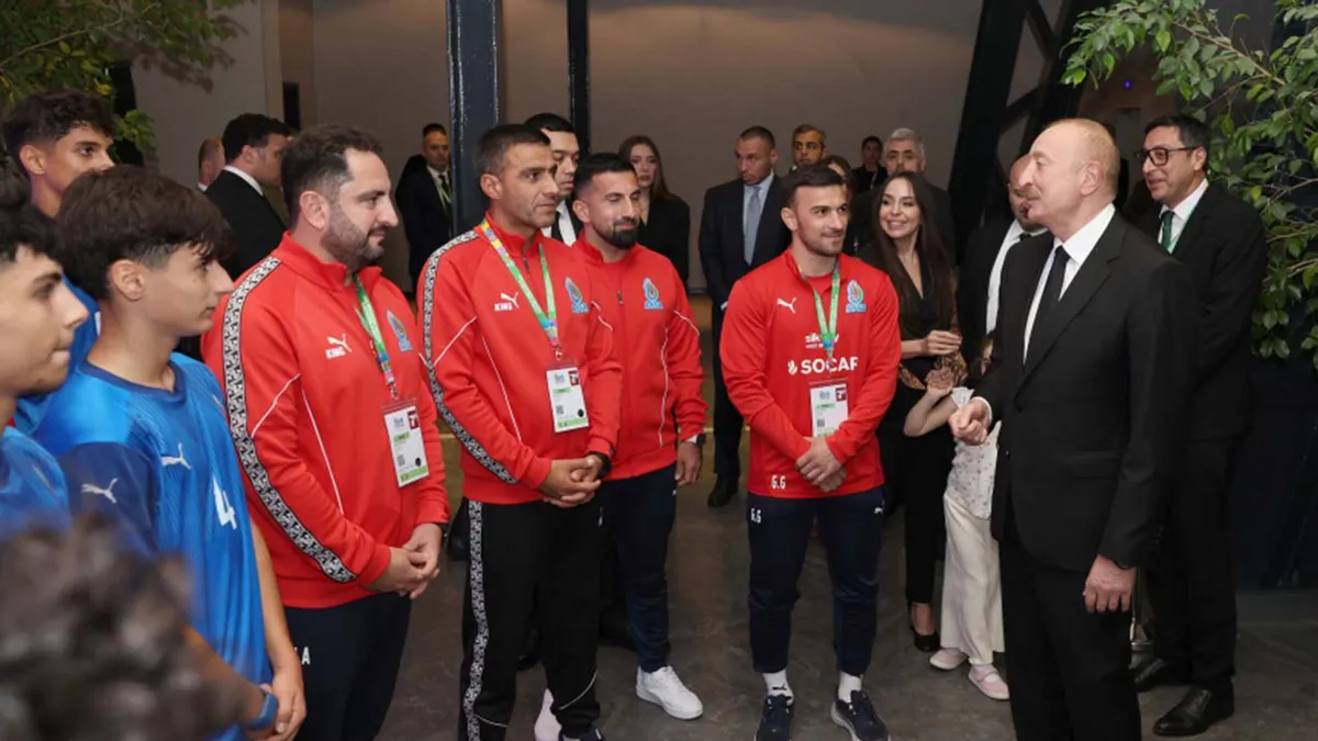 İlham Əliyev və Mehriban Əliyeva Bakı Kristal Zalında FIFA U-15 açılışında