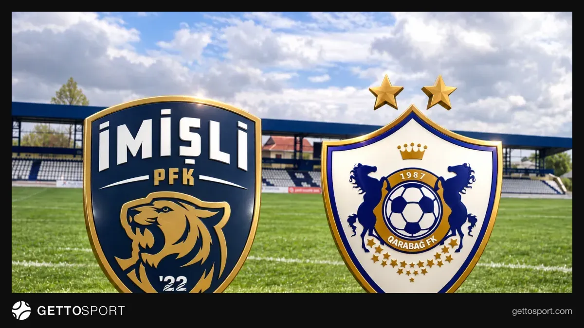 İmişli və Qarabağ komandaları start animasiyasında Yevlax stadionu