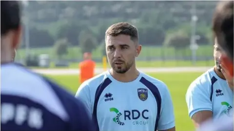 İmişli futbolçuları və baş məşqçi mətbuat konfransında