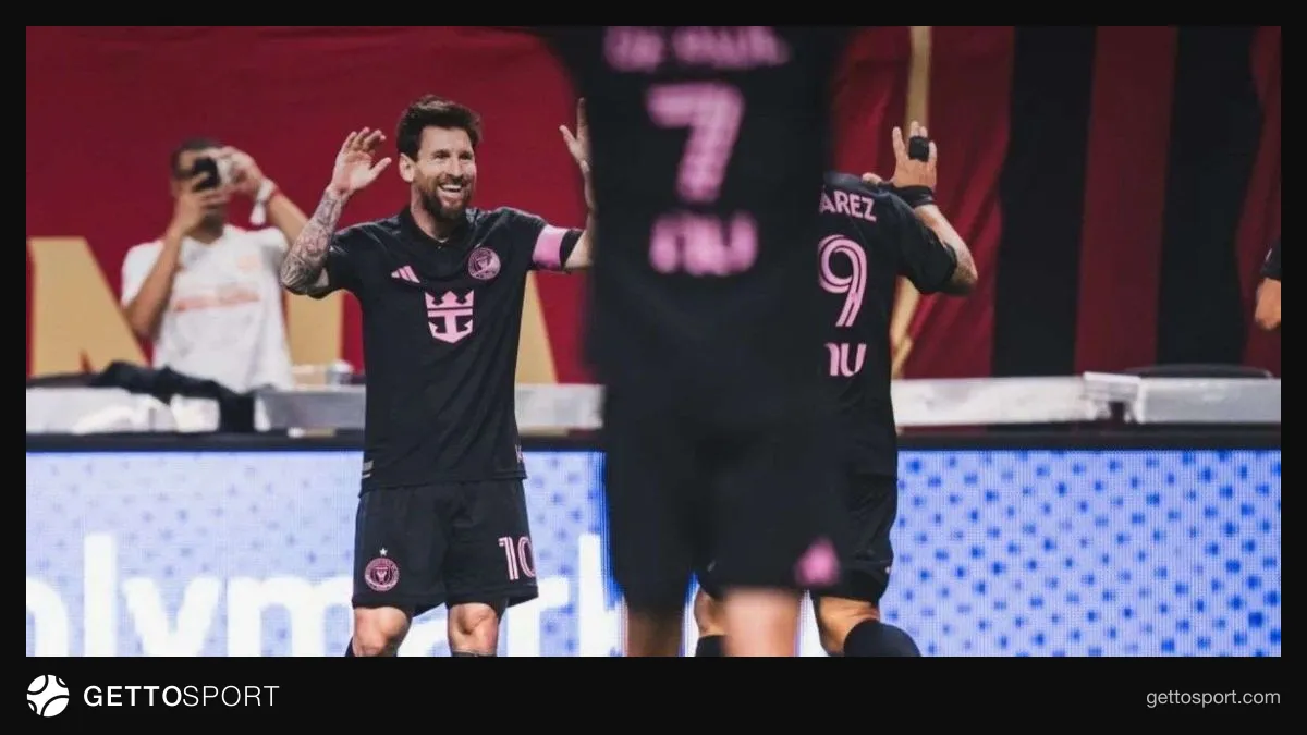 Inter Miami formasıyla Lionel Messi gol sevinci