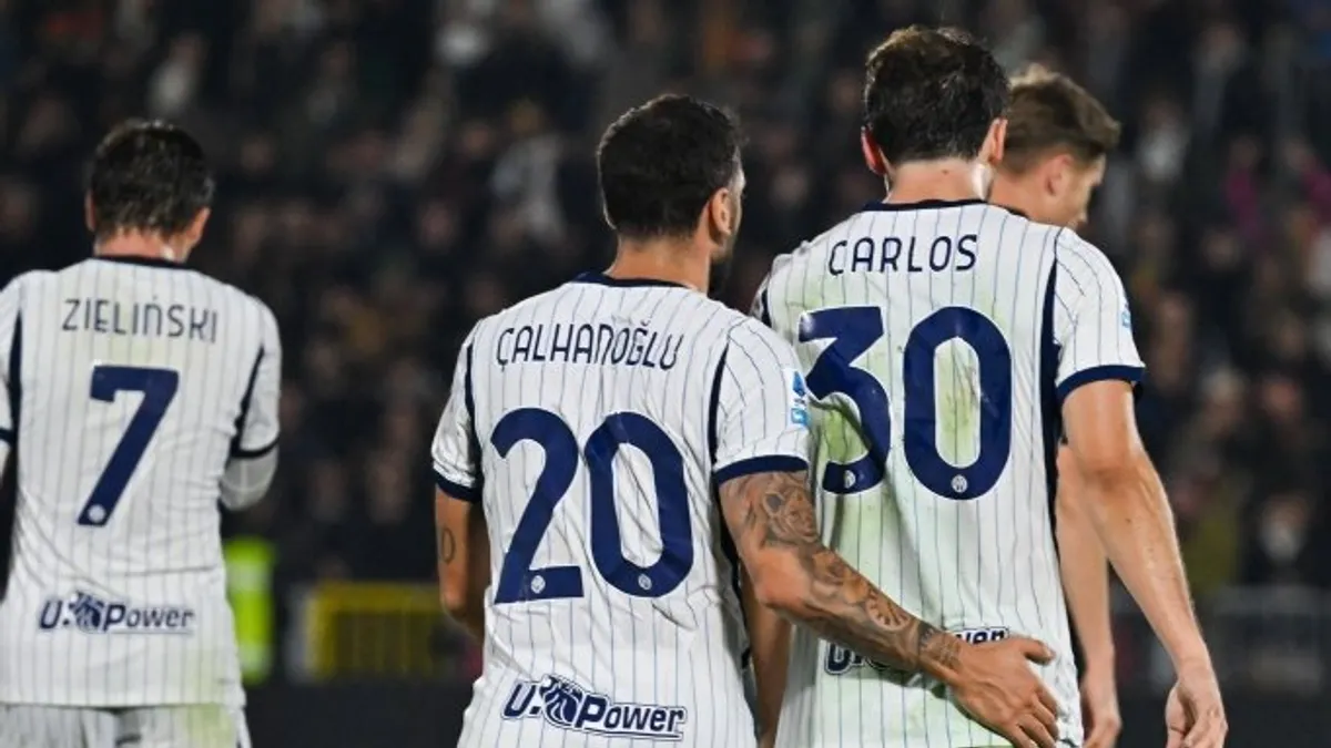 Inter oyuncularının Venezia deplasmanında sevinci