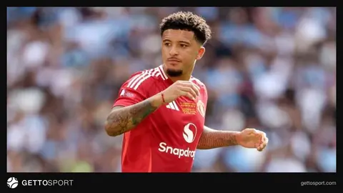 Getafe forması giyen Jadon Sancho hayalî görüntüsü veya Sancho antrenman yaparken