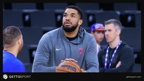 Karl-Anthony Towns formasıyla pota altında mücadele ederken