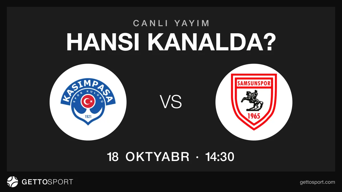 Kasımpaşa – Samsunspor oyununun yayım kanalları