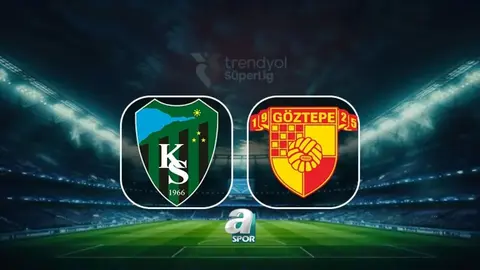 Kocaelispor ile Göztepe oyuncuları maç öncesi ısınırken Kocaeli Stadyumu