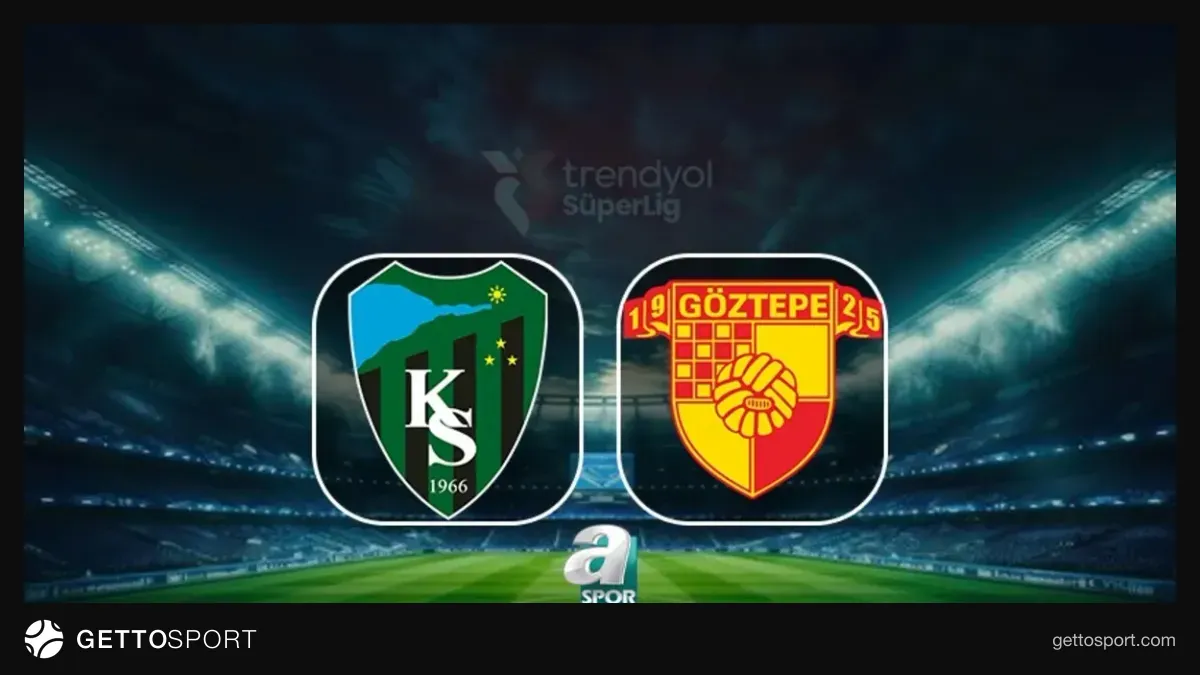 Kocaelispor ile Göztepe oyuncuları maç öncesi ısınırken Kocaeli Stadyumu