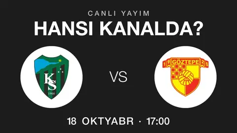 Kocaelispor – Göztepe oyununun yayım kanalları