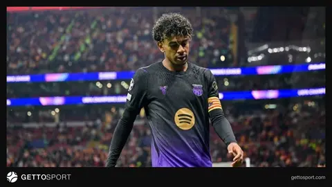 Lamine Yamal Barcelona formasıyla asist yaparken görüntüsü