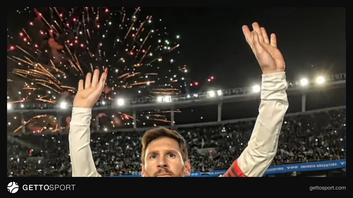 Lionel Messi ilə Argentina millisinin oyunundan stadion görüntüsü