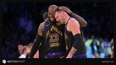 Luka Dončić röportaj sırasında konuşurken