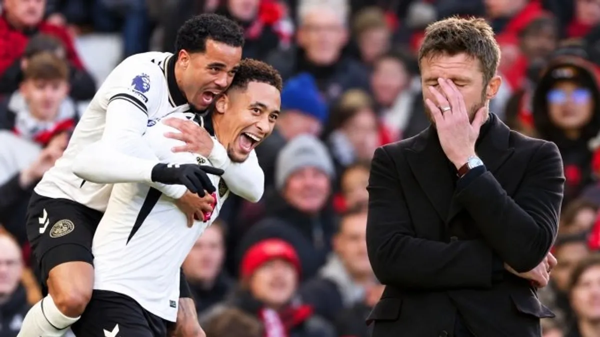 Old Trafford'da Manchester United-Bournemouth maçından bir gol anı