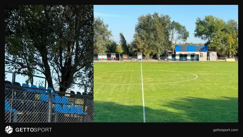 Bulaqlı kəndində Marafon stadionunun bərpa olunmuş tribunası və meydanı