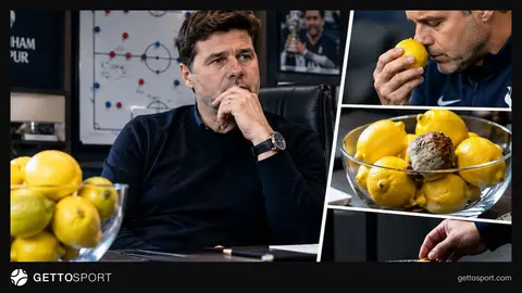 Mauricio Pochettino ofisinde cam kaselerde limonlarla otururken