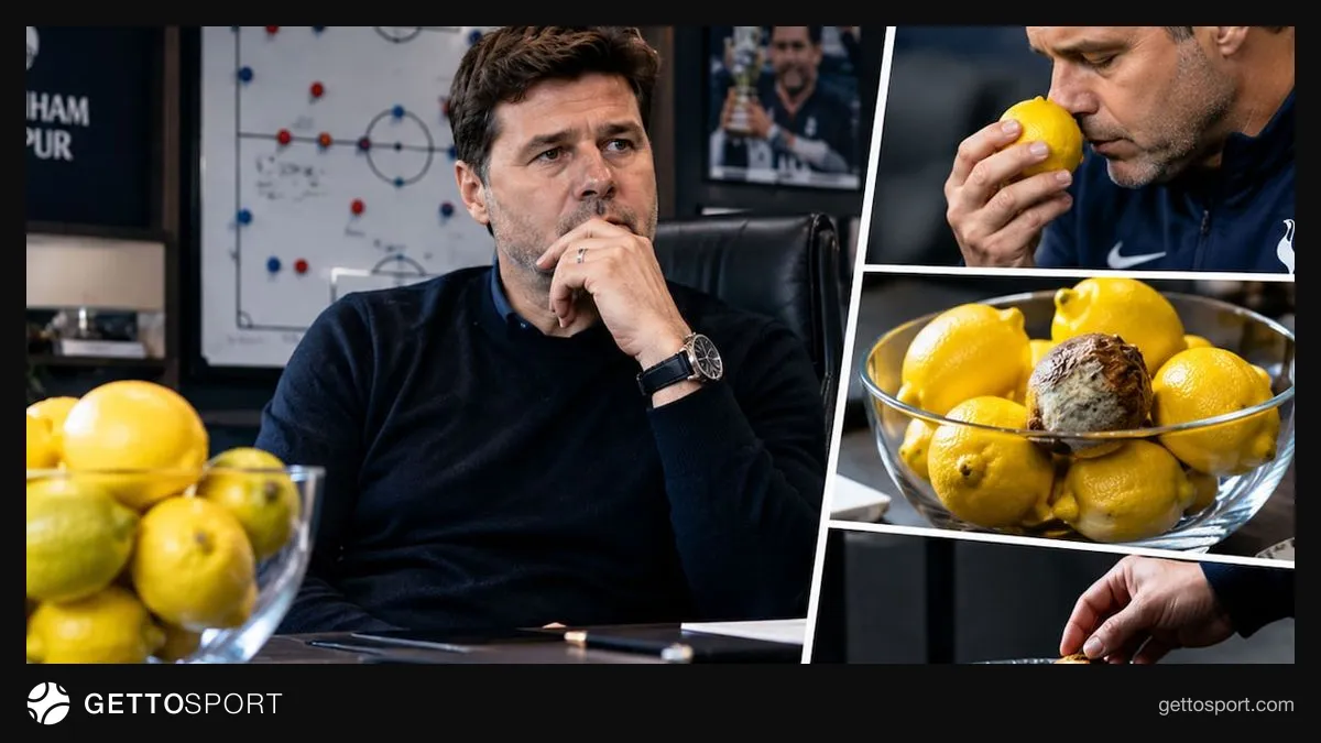 Mauricio Pochettino ofisinde cam kaselerde limonlarla otururken