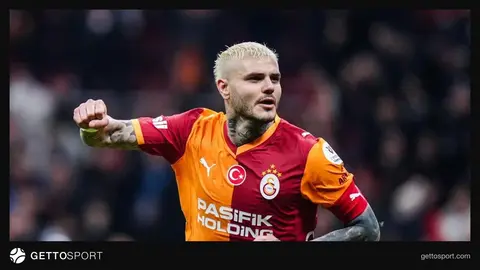 Mauro Icardi Galatasaray formasıyla gol sevinci arşiv fotoğrafı
