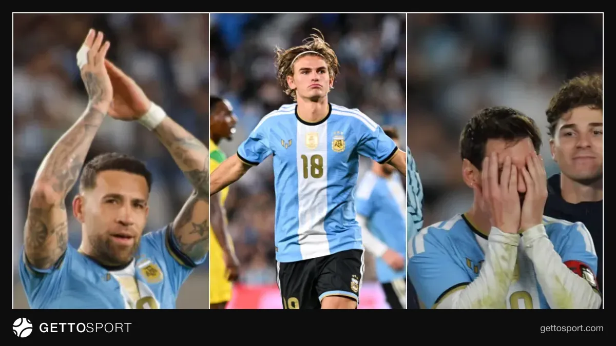 Messi Argentina milli formanı geyinmiş stadionda top və kartlarla