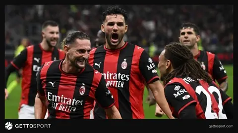 San Siro'da Milan-Atalanta maçından mücadele anı