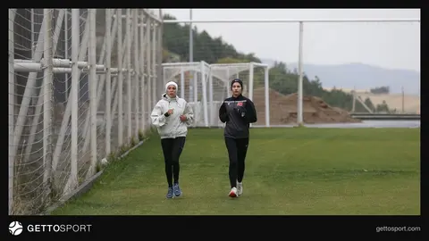 Modern Pentatlon Milli Takımı Erciyes kampında antrenman yaparken