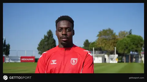 Mohamed Bayo antrenmanda Samsunspor formasıyla